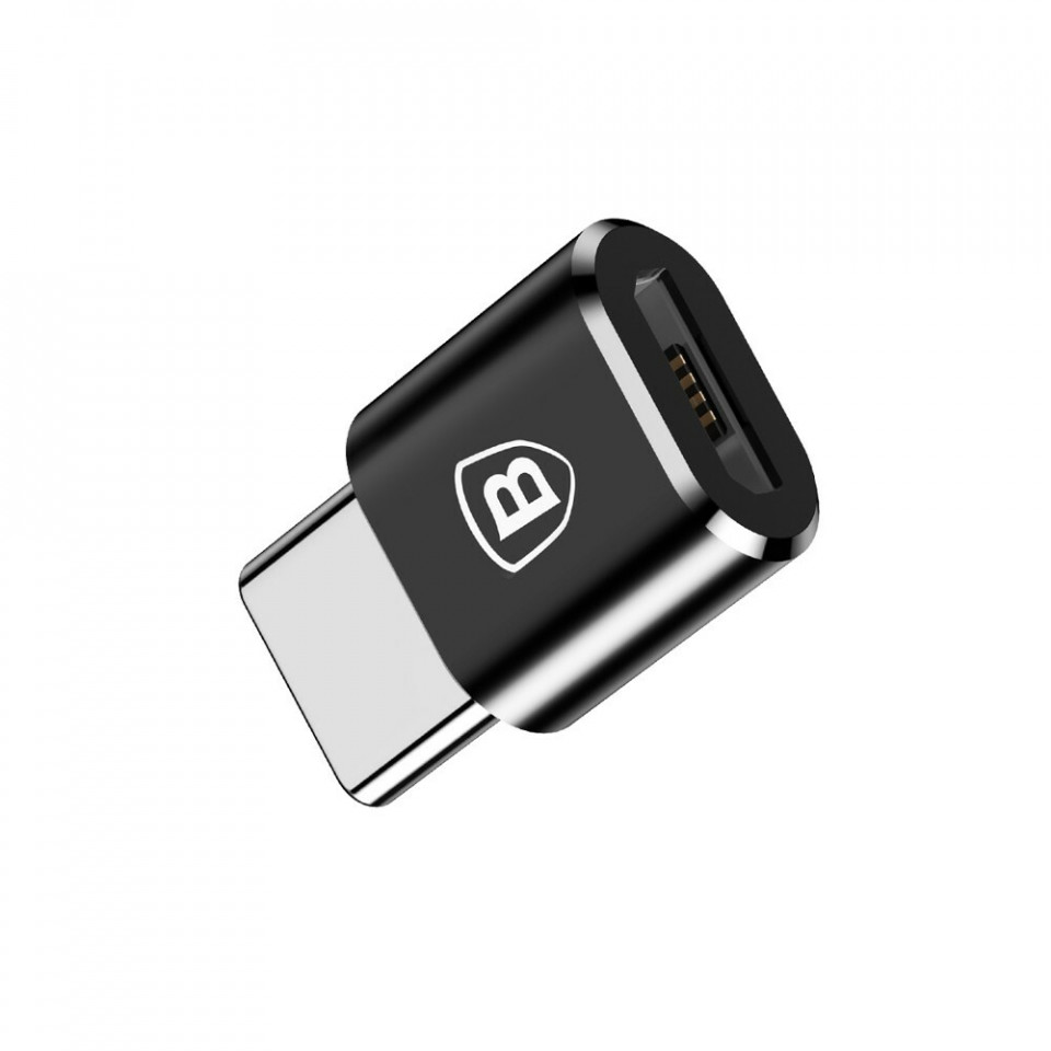 Adaptor Micro Type-C mama la Type-C tata, convertor, Baseus - Negru - 2 | YEO