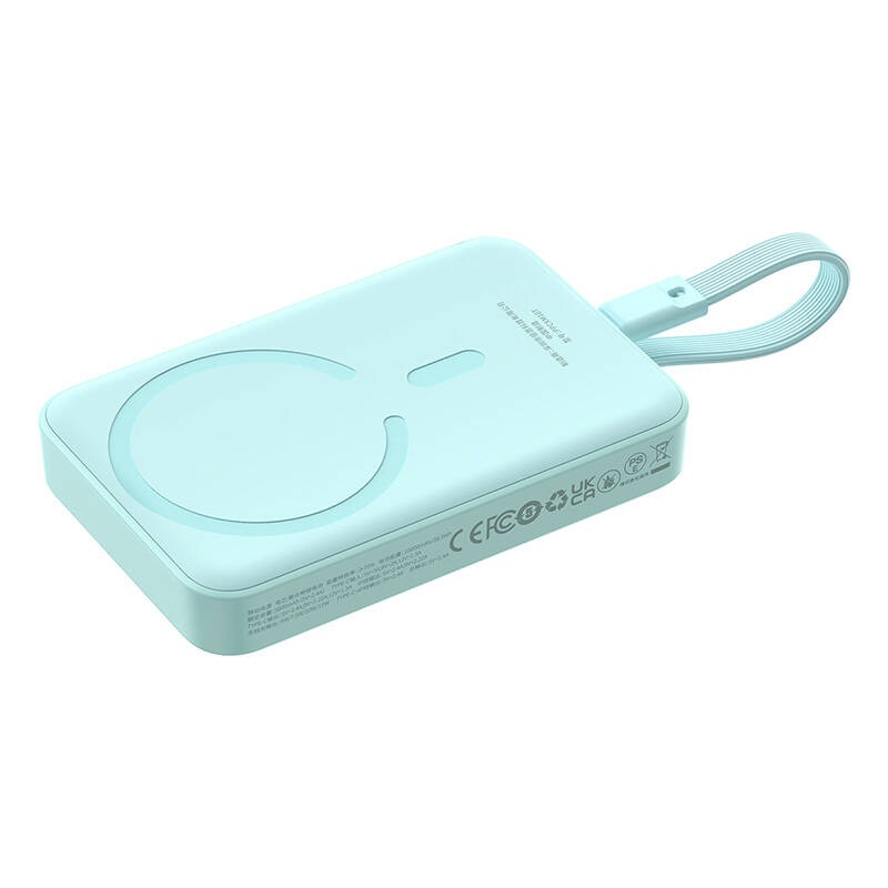 Baterie Externa, Baseus, Incarcare Rapida, MagSafe, 2x USB-C, Lightning, 30W, 10000mAh, Magnetic Mini, Bleu - 3 | YEO