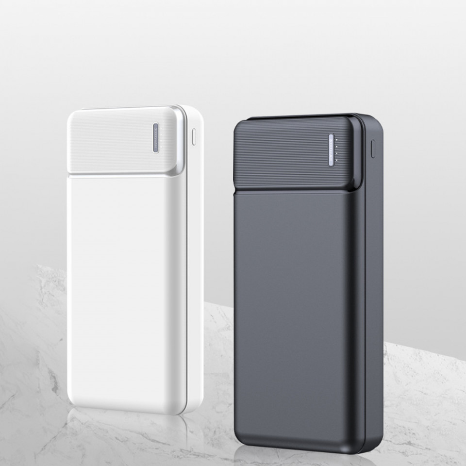 Baterie externa (PB-N3), 2x USB-A, Type-C, Micro-USB, buton si indicator baterie, 30.000mAh, Skyddar Power Bank - Negru - 1 | YEO