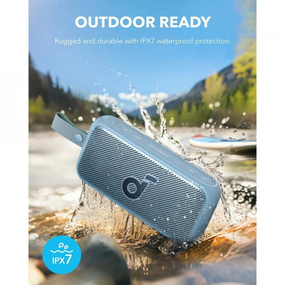 Boxa Fara Fir Hi-Res, BassUp, SmartTune, IPX7, 30W, Anker SoundCore Motion 300 - Frost Blue - 1 | YEO