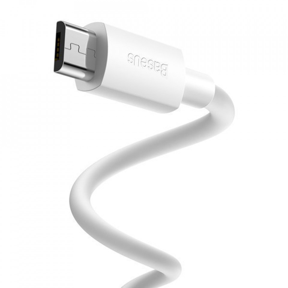 Cablui de date USB, Type-C, 2.1A, 480Mbps, 1.5m (set 2) - Baseus (TZCAMZJ-02) - White - 2 | YEO