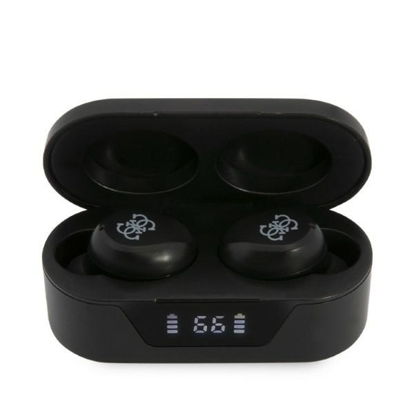 Casti Bluetooth Wireless, GUESS Wireless Earbuds GUTWST31, Casti fara Fir, Bluetooth 5.0, TWS, USB-C, cu dock de incarcare, Rezistente la Praf IPX4, Negru - 1 | YEO