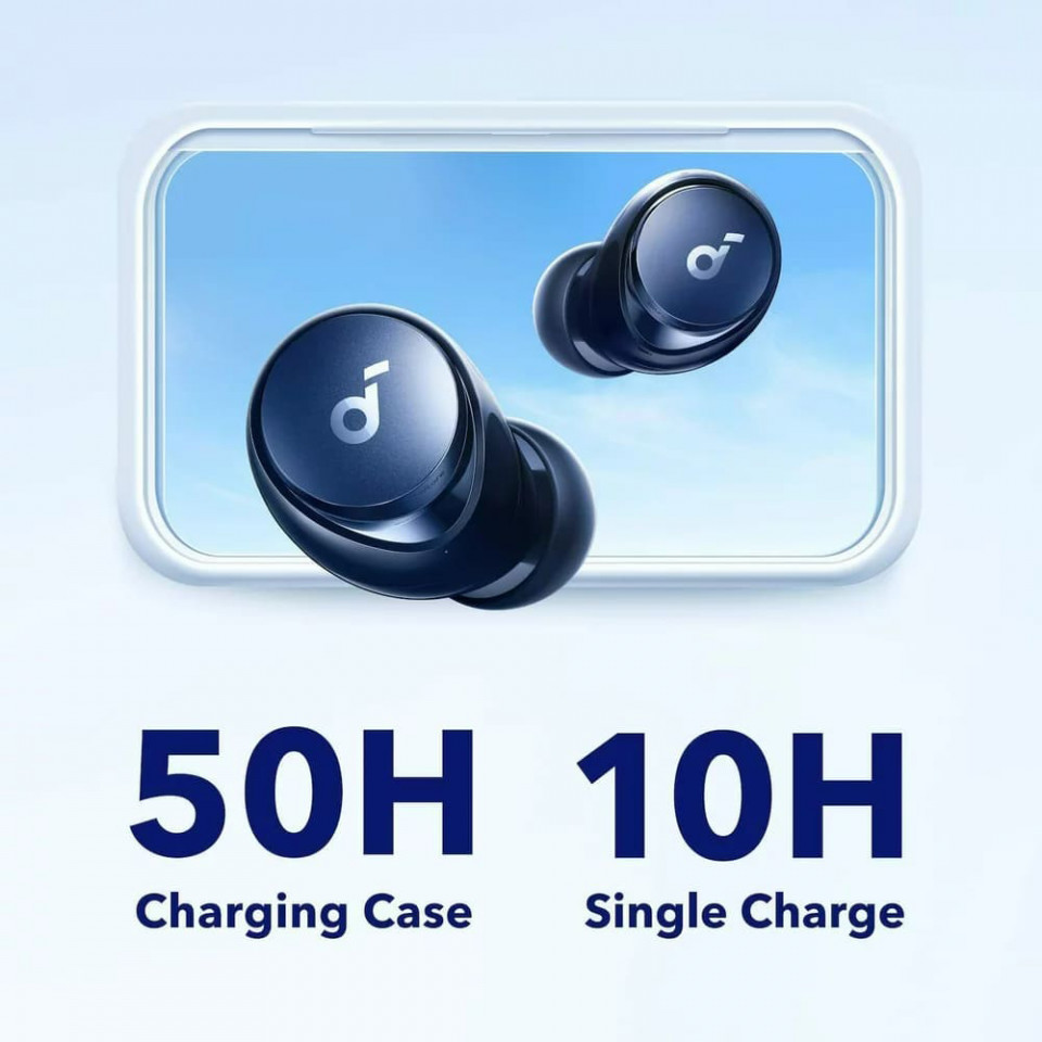 Casti In-Ear Bluetooth 5.2, ANC, Hi-Res, Wireless incarcare Type-C, Anker SoundCore Space A40, Albastru - 1 | YEO