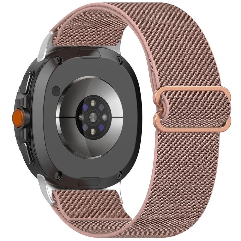 Curea Naylon pentru Samsung Galaxy Watch8 40mm/Watch8 44mm/Watch8 Classic, Ajustabila, Premium, Skyddar W80, Roz pudra
