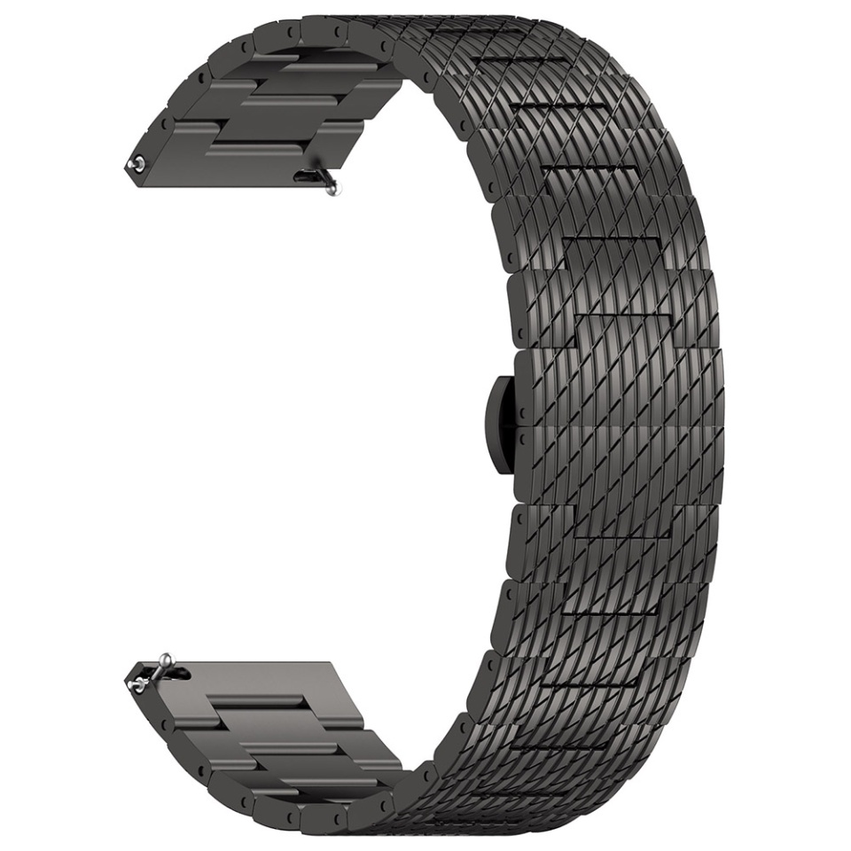 Curea Otel Inoxidabil pentru Samsung Galaxy Watch 4/5/Active 2, Huawei Watch GT 3 (42mm)/GT 3 Pro (43mm), 20mm, SKDR BandPro W052 - Negru