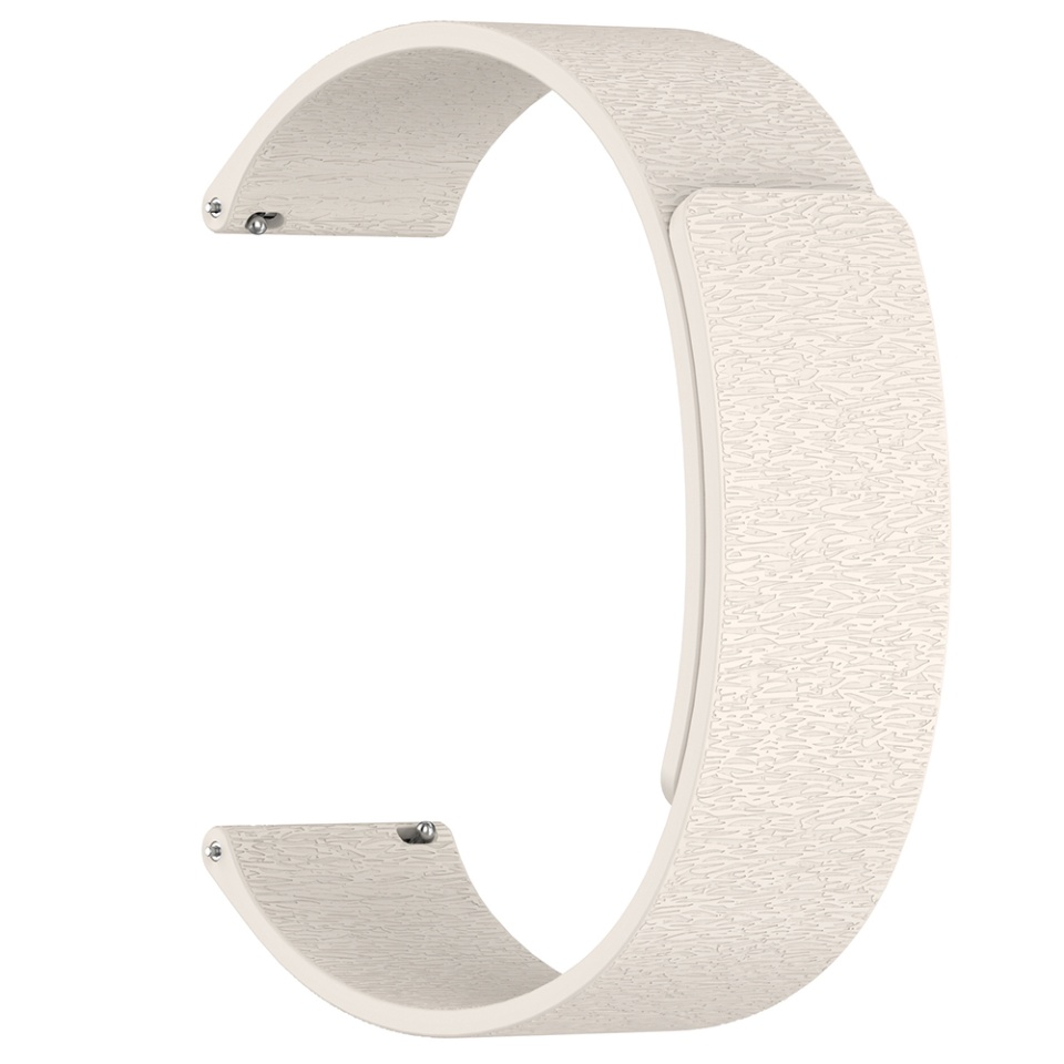 Curea pentru Smart Watch din Silicon, 22mm, Ajustabila, Premium, W074, Bej