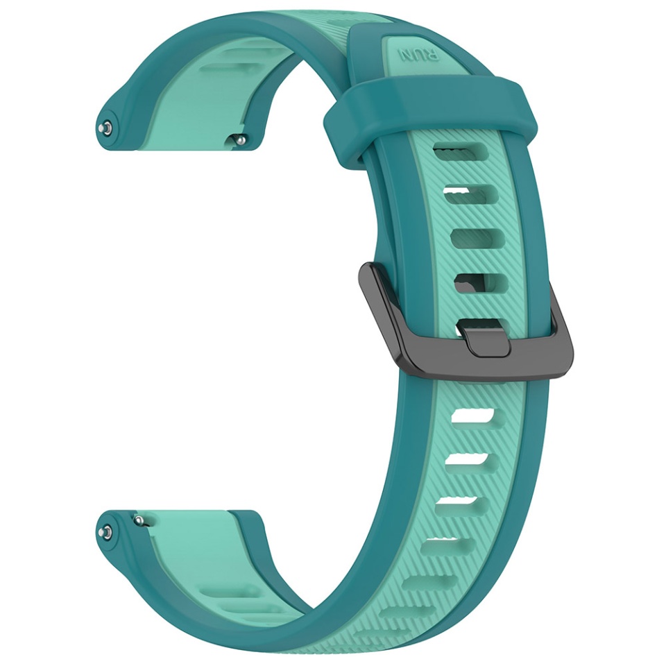 Cureas Silicon pentru Samsung Galaxy Watch 4/5/Active 2, Huawei Watch GT 3 (42mm)/GT 3 Pro (43mm), 20mm, SKDR BandPro W053 - Turcoaz