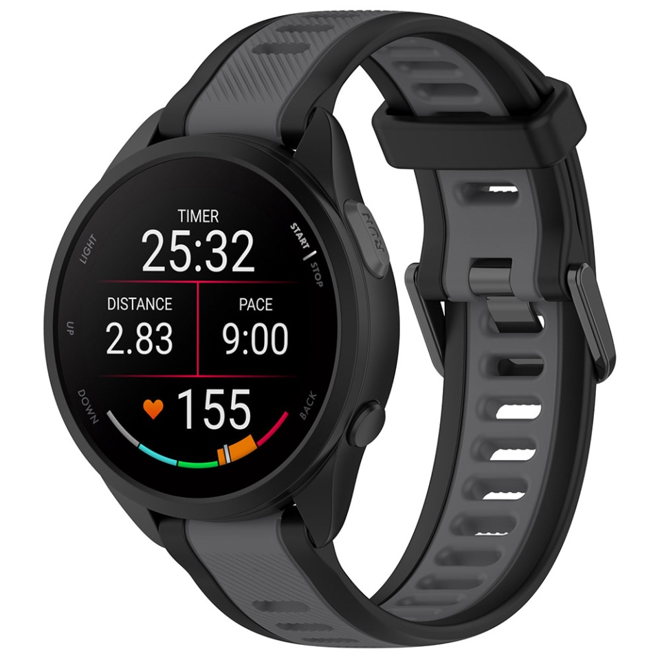 Cureas Silicon pentru Samsung Galaxy Watch 4/5/Active 2, Huawei Watch GT 3 (42mm)/GT 3 Pro (43mm), 20mm, SKDR BandPro W053 - Gri - 3 | YEO