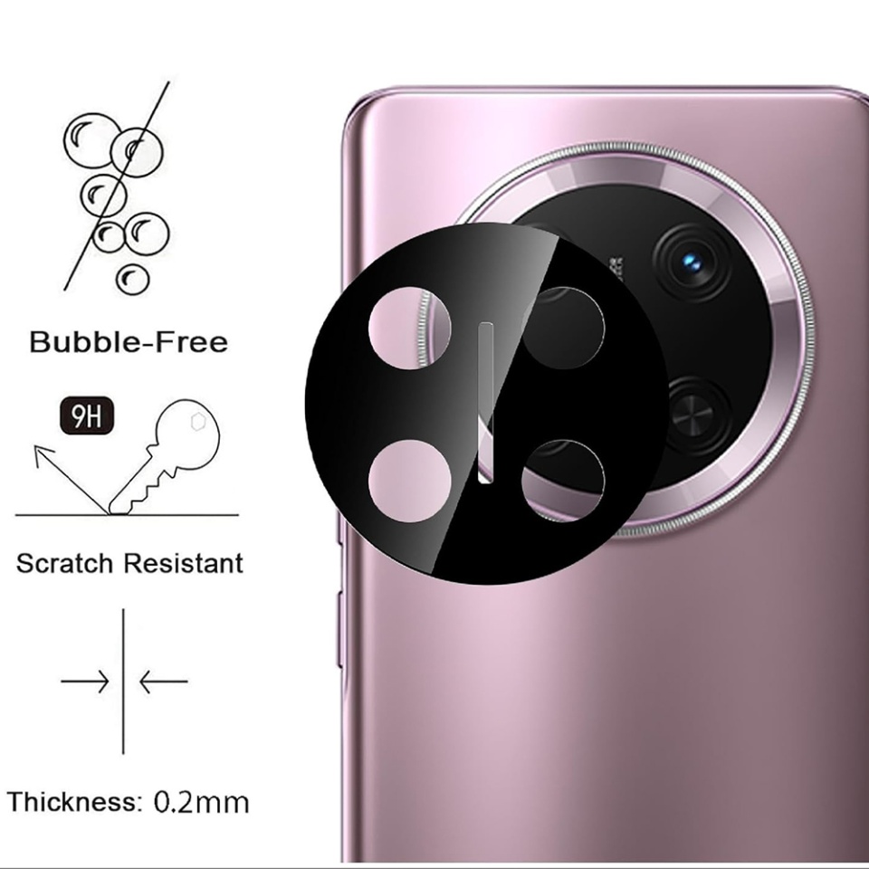 Folie camera pentru Honor X9c / Magic7 Lite, SKYDDAR INNOVATION, Camera Glass Negru, set cu sticker - 2 | YEO