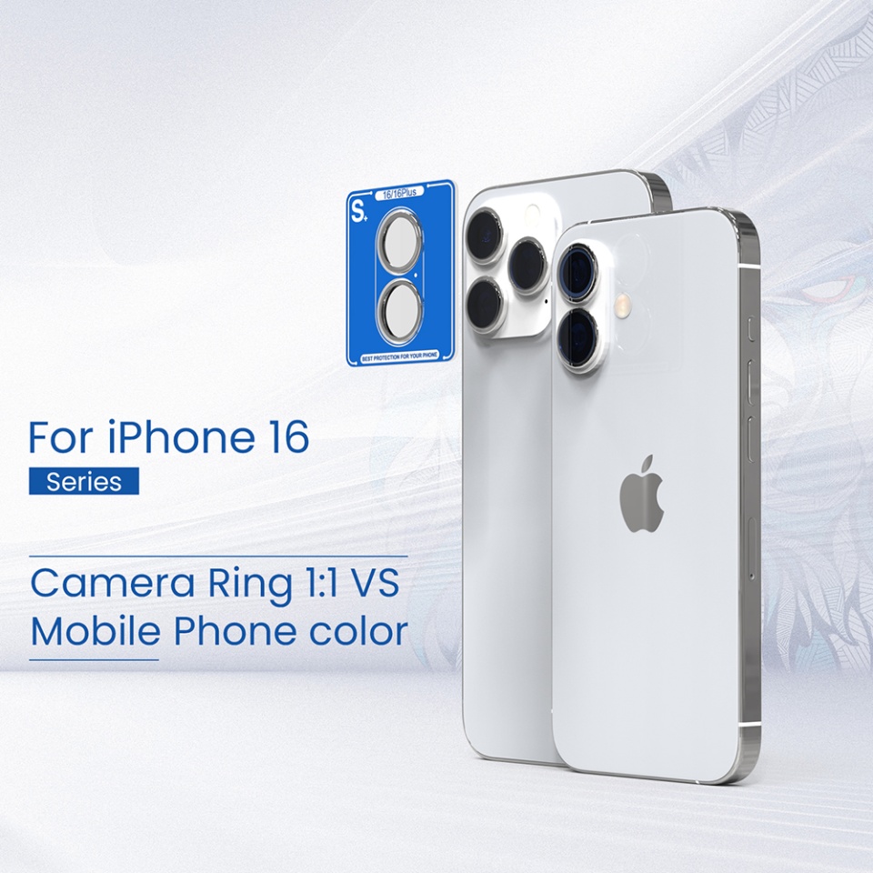 Folie camera pentru iPhone 16, S+ Camera Glass Protector, Transparent - 1 | YEO