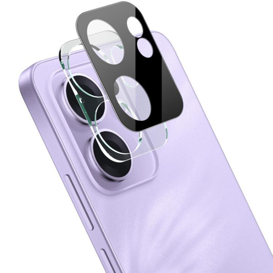 Folie camera pentru Oppo Reno13 F 4G / Reno13 F 5G / Reno13 FS 5G, SKYDDAR INNOVATION, Camera Glass Negru, set cu sticker - 1 | YEO