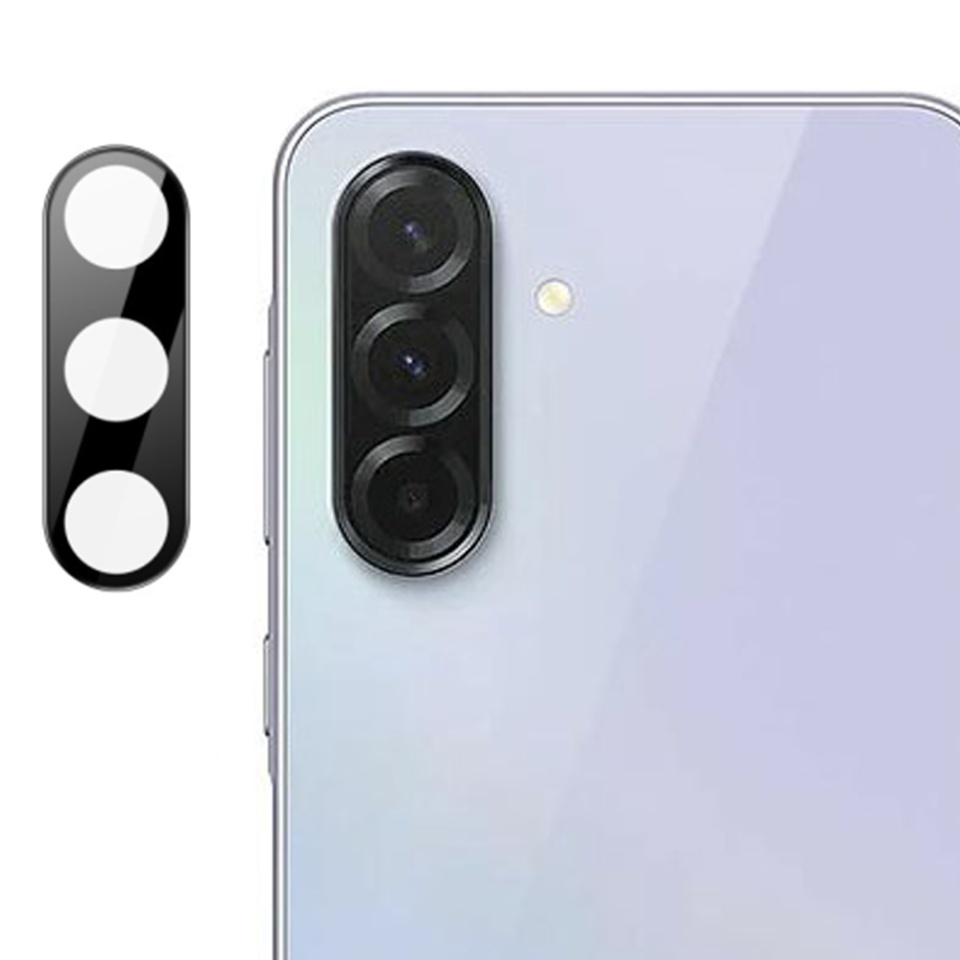 Folie camera pentru Samsung Galaxy A36 5G, SKYDDAR INNOVATION, Camera Glass Negru, set cu sticker