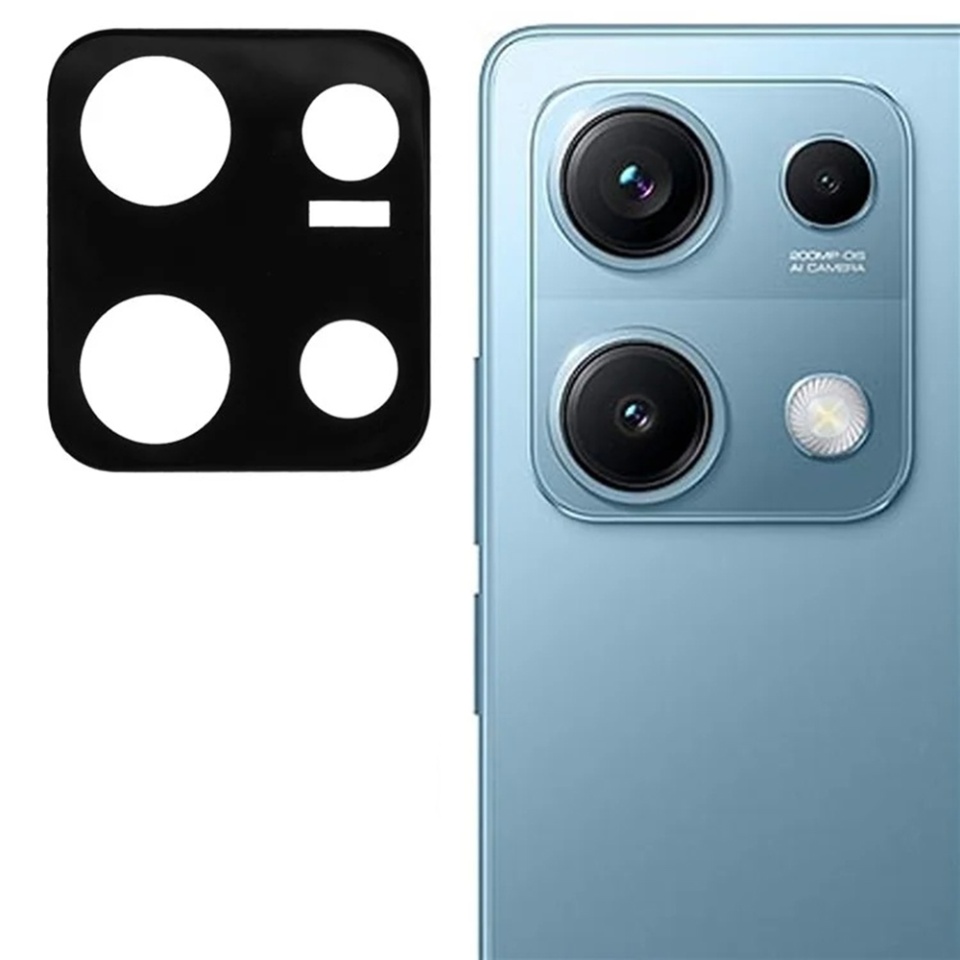 Folie camera pentru Xiaomi Redmi Note 14S, SKYDDAR INNOVATION, Camera Glass Negru, set cu sticker