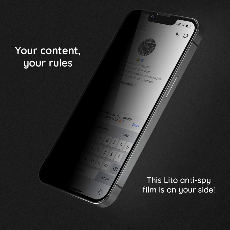 Folie de Sticla iPhone 15 Plus, Sticla Securizata, Lito, HD Pro, Privacy - 1 | YEO