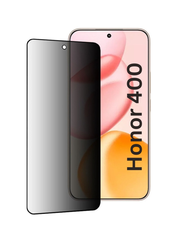 Folie pentru Honor 400, Anti-spy Ultra HD, Protectie 9H, Montare Simplă, 111D, set cu sticker, Privacy
