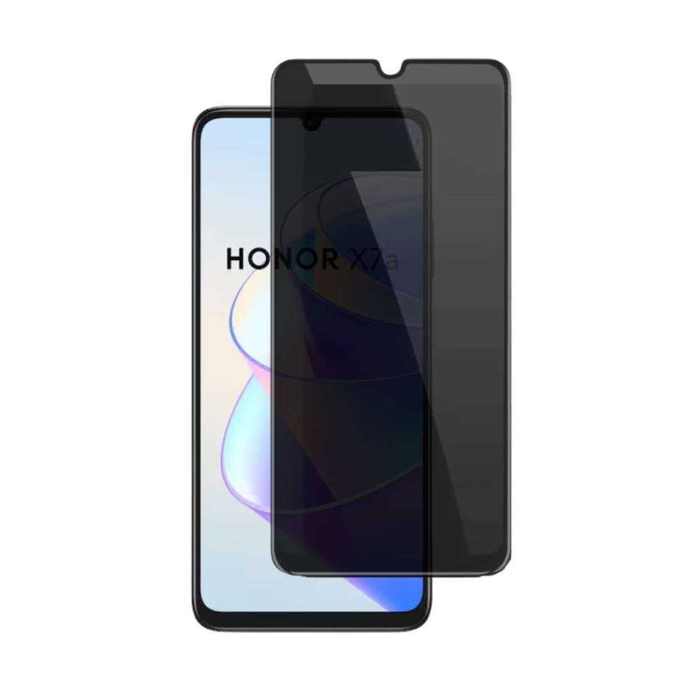 Folie pentru Honor X7a, Anti-spy Ultra HD, Protectie 9H, Montare Simplă, 111D, Privacy, set cu sticker