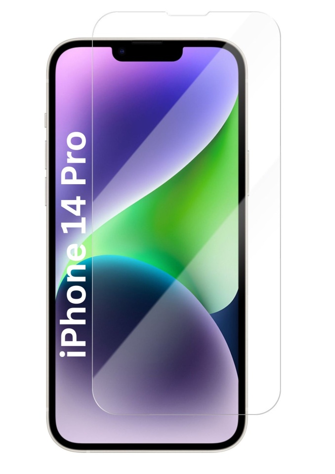Folie pentru iPhone 14 Pro, SKYDDAR INNOVATION, Protectie 9H, 0.3mm, Clear Vision, set cu sticker, Transparent