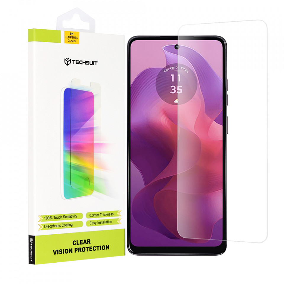 Folie pentru Motorola Moto G04 / Moto G24 / Moto G24 Power, Techsuit Clear Vision Glass - Transparent