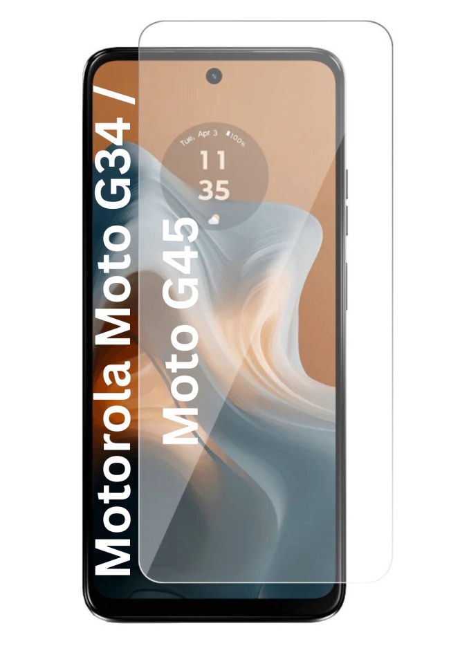Folie pentru Motorola Moto G34 / Moto G45, SKYDDAR INNOVATION, Protectie 9H, 0.3mm, Clear Vision, set cu sticker, Transparent