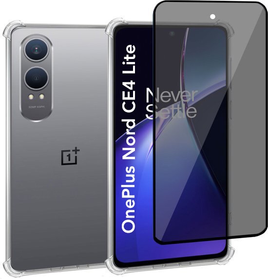 Folie pentru OnePlus Nord CE4 Lite, Anti-spy Ultra HD, Protectie 9H, Montare Simplă, SKYDDAR 111D Privacy - Black Frame