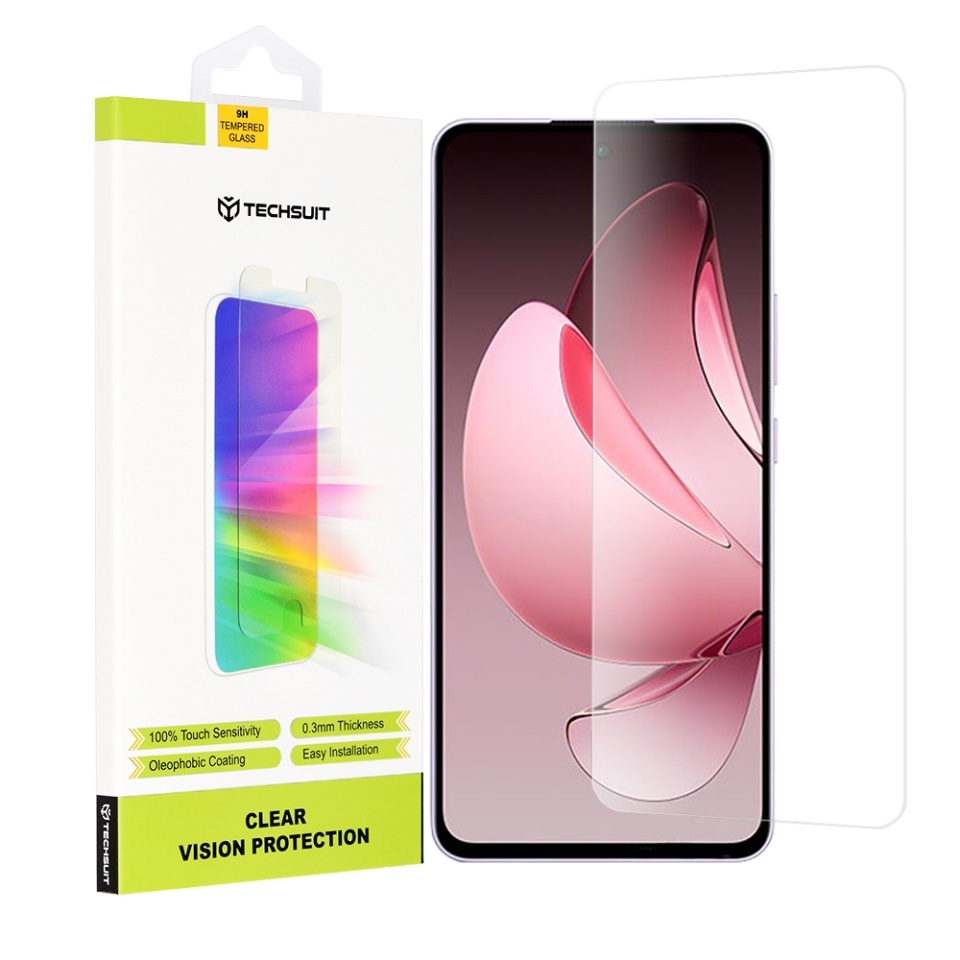 Folie pentru Oppo Reno13 F 4G / Reno13 F 5G / Reno13 FS 5G, SKYDDAR INNOVATION, Protectie 9H, 0.3mm, Clear Vision, Transparent, set cu sticker