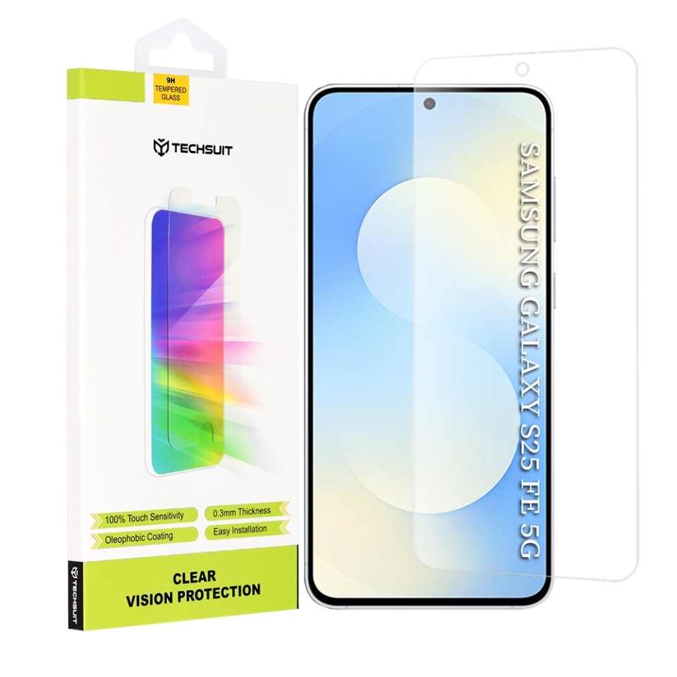 Folie pentru Samsung Galaxy S25 FE, SKYDDAR INNOVATION, Protectie 9H, 0.3mm, Clear Vision, set cu sticker, Transparent