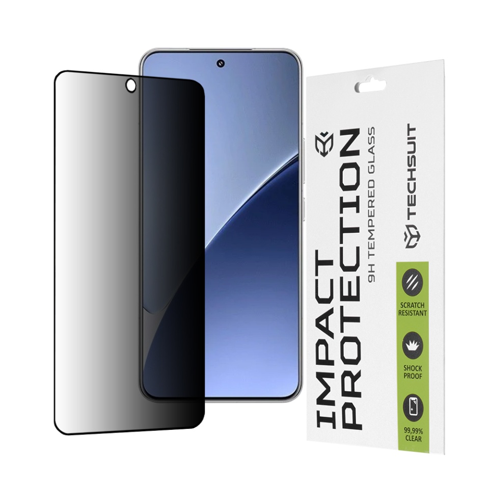 Folie pentru Xiaomi 15, Anti-spy Ultra HD, Protectie 9H, Montare Simplă, 111D, Privacy, set cu sticker