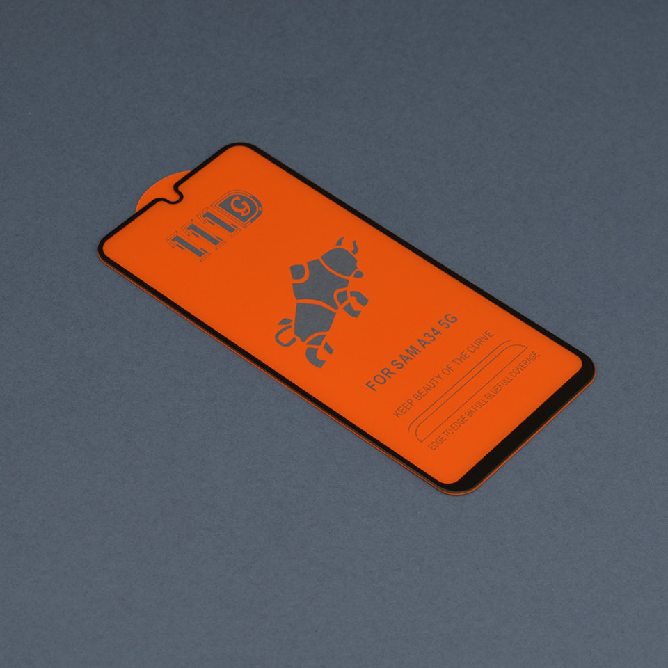 Folie Samsung Galaxy A34 5G, ce acopera tot ecranul 111D, Techsuit - Negru - 3 | YEO