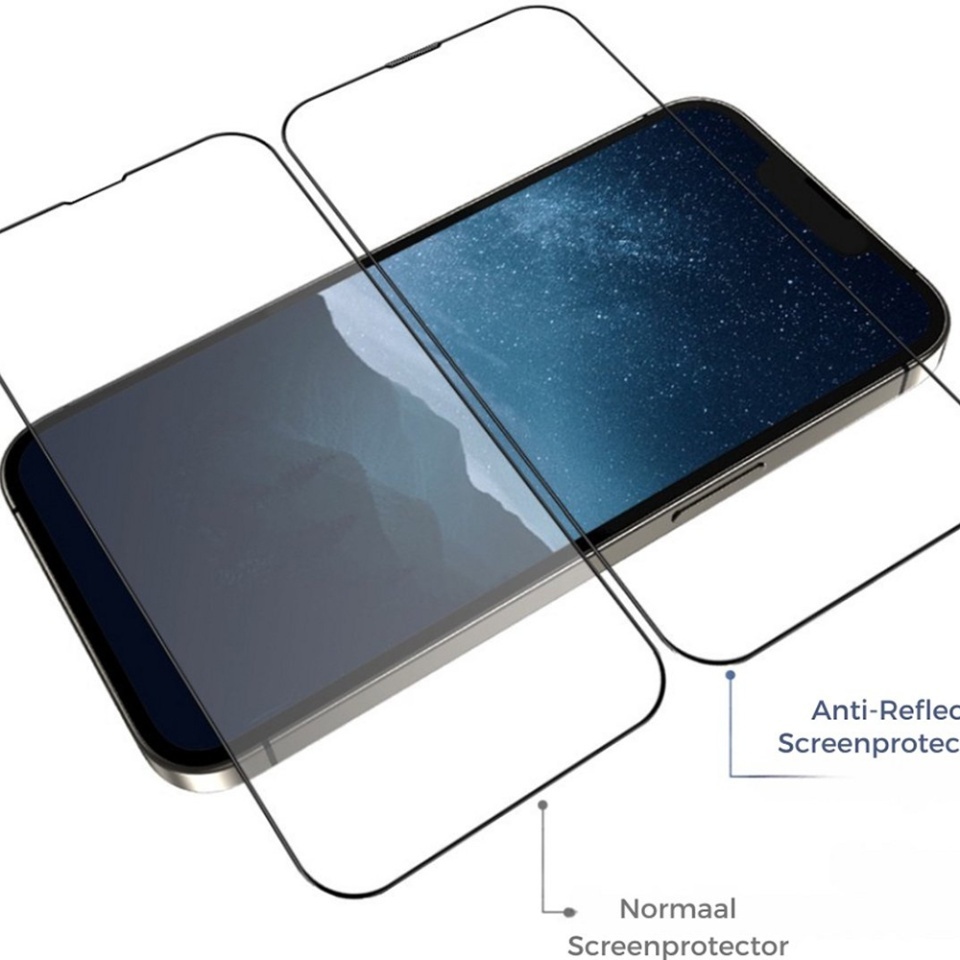 Folie sticla pentru iPhone 14 Pro, Claritate si Protectie Maxima, Anti-Reflective HD Glass cu Applicator, Negru - 1 | YEO
