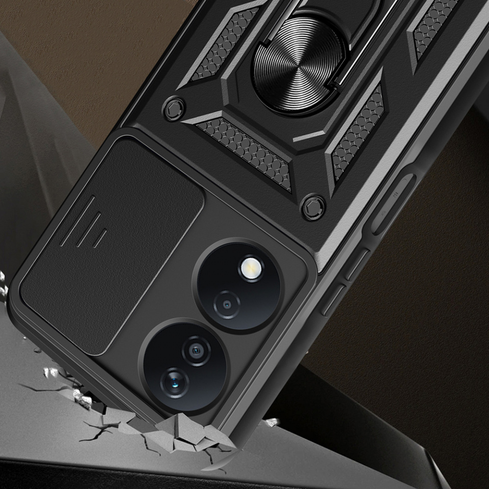 Husa Honor X7b / 90 Smart / X7b 5G cu inel magnetic si protectie camera Skyddar CamShield - Mint - 3 | YEO