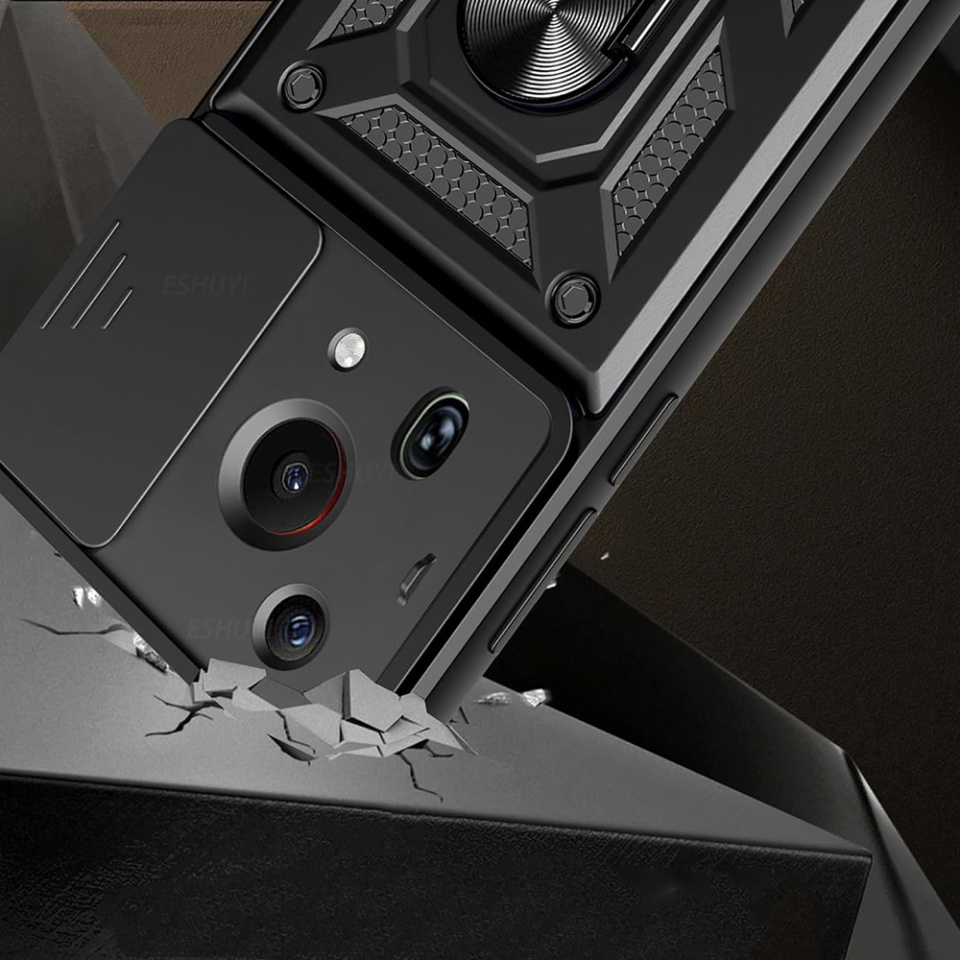 Husa Huawei Pura 70 Pro cu inel magnetic si protectie camera Skyddar CamShield - Roz - 3 | YEO