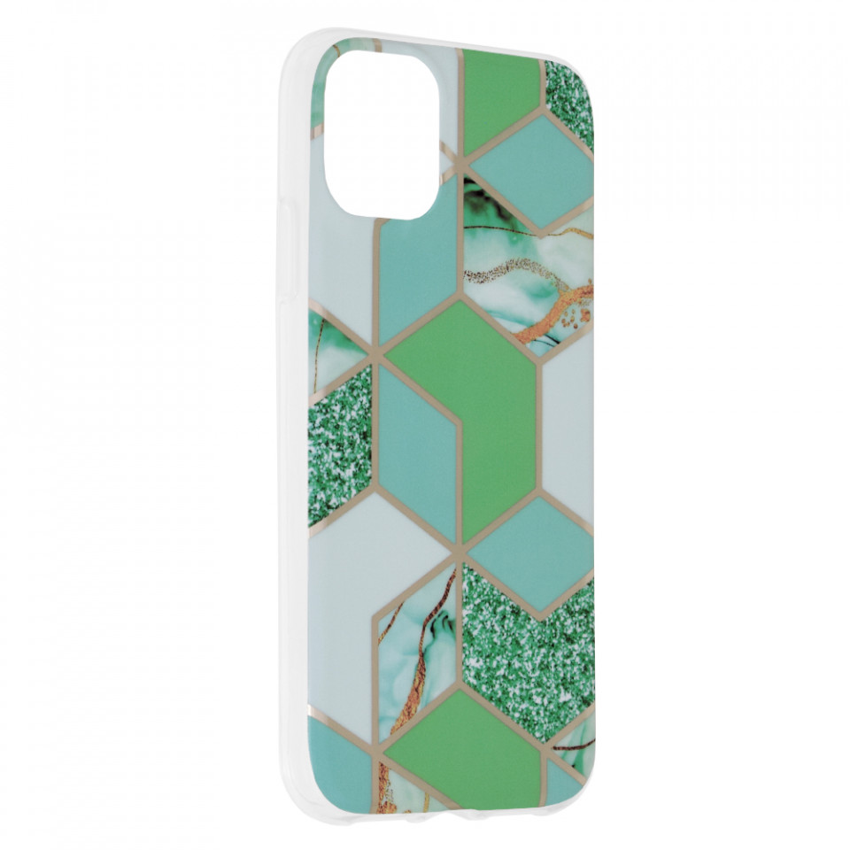 Husa iPhone 11 Marble Series, Techsuit - Green Hex - 1 | YEO