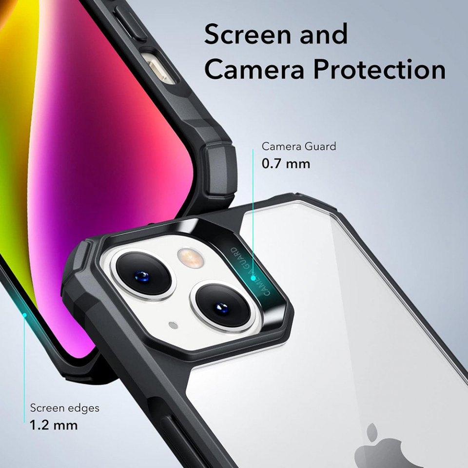 Husa iPhone 13 / 14, Air Armor ESR - Negru/transparenta - 2 | YEO