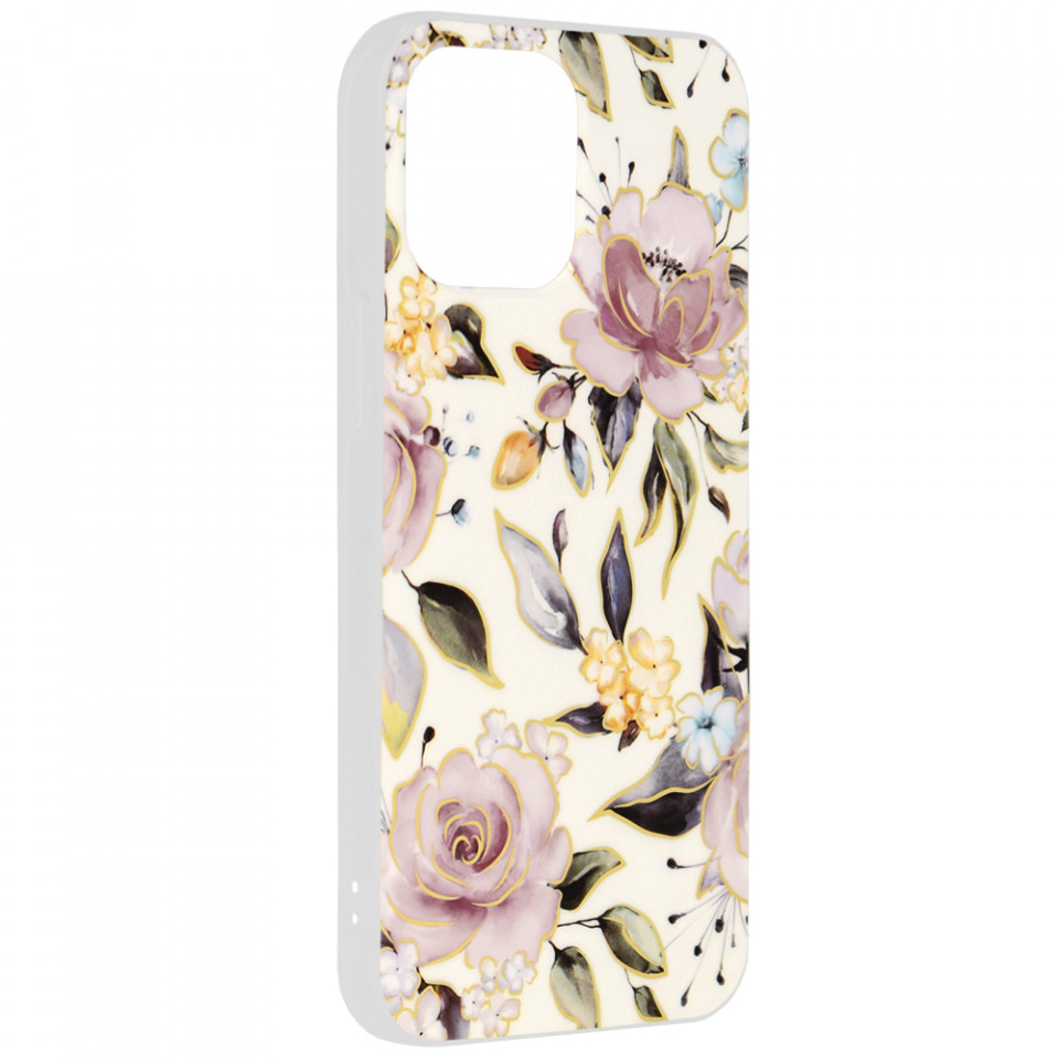 Husa iPhone 13 Pro Max Marble Series, Techsuit - Chloe White - 1 | YEO