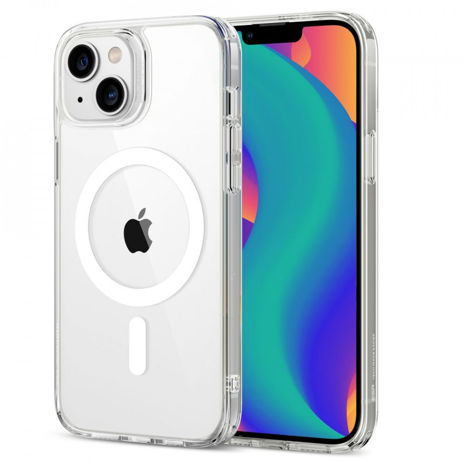 Husa iPhone 14 Plus, ESR Classic Hybrid HaloLock - Transparent