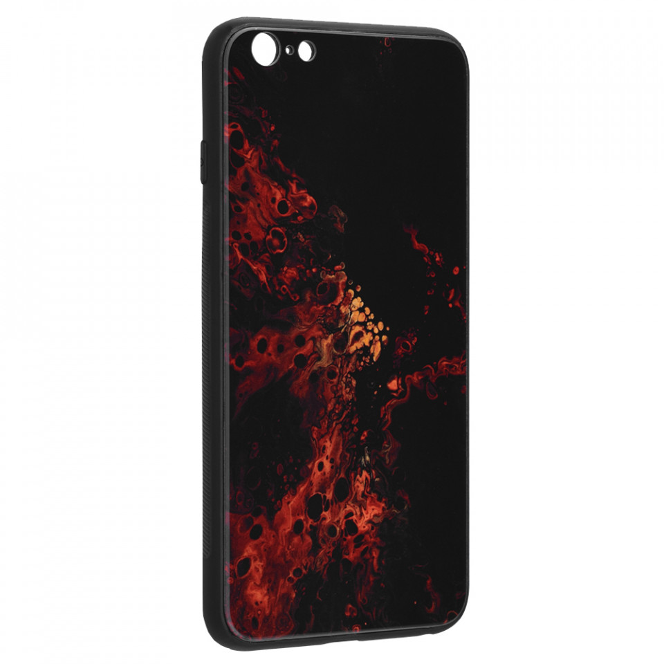 Husa iPhone 6 Plus cu sticla securizata, Techsuit Glaze - Red Nebula - 1 | YEO