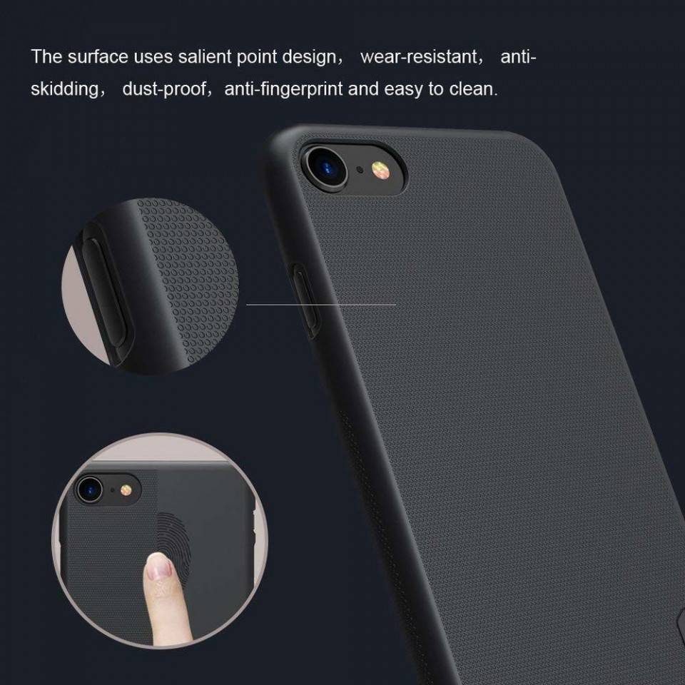 Husa iPhone 7 / 8 / SE 2 / SE 2020, Super Frosted Shield, Nillkin - Negru - 3 | YEO
