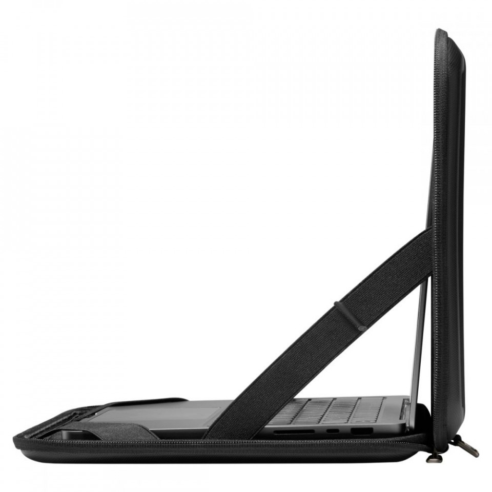 Husa laptop / tableta cu fermoar, dimensiune 13 - 14 inch, Spigen Rugged Armor - Negru - 1 | YEO