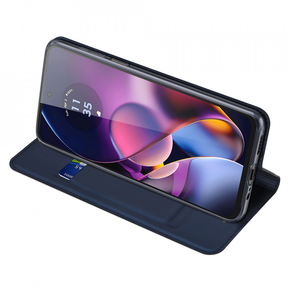 Husa Motorola Moto G54 tip carte magnetica, Skin Pro Dux Ducis - Negru - 5