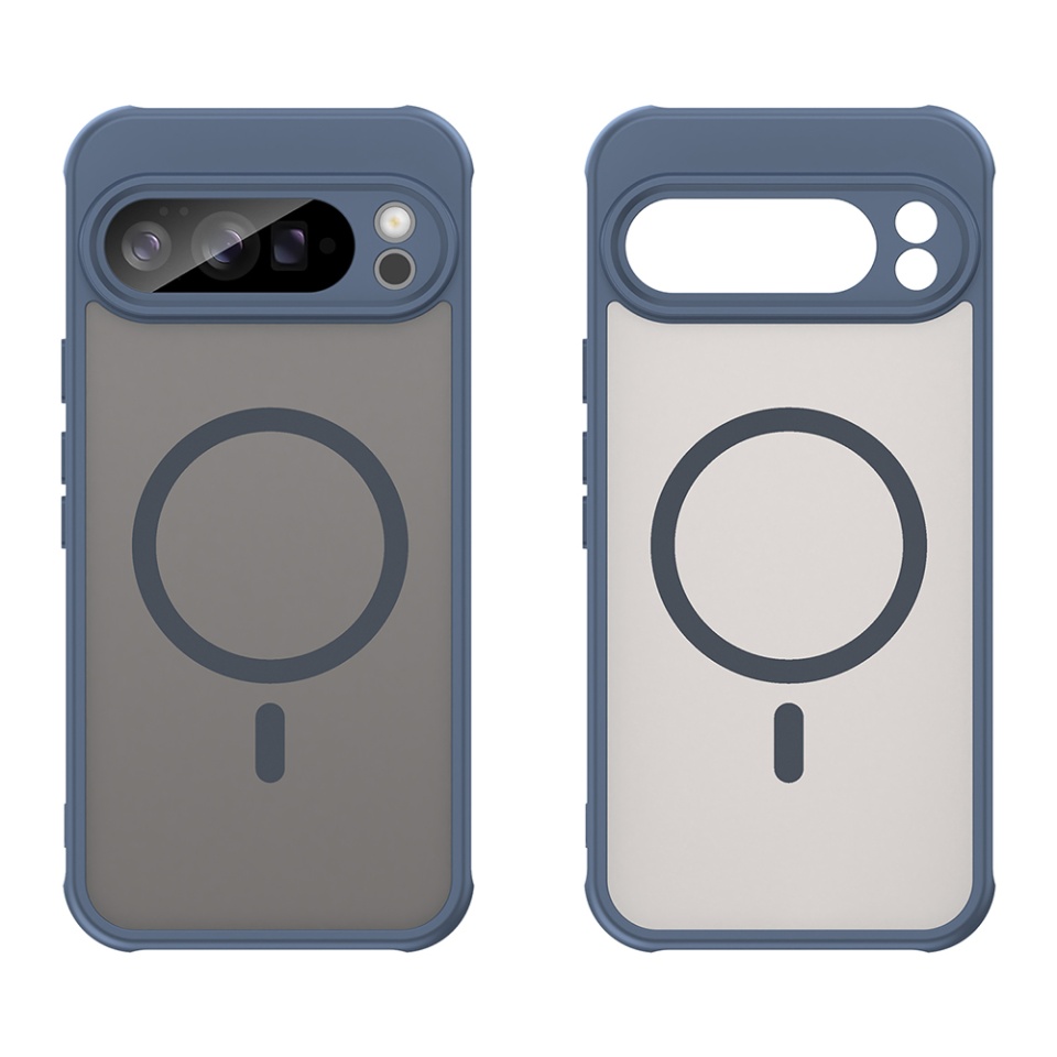 Husa pentru Google Pixel 10 Pro XL, SKYDDAR INNOVATION, HaloFrost MagSafe II, Antisoc, set cu sticker, Bleumarin - 1 | YEO