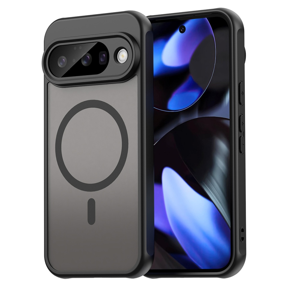 Husa pentru Google Pixel 10, SKYDDAR INNOVATION, HaloFrost MagSafe II, Antisoc, set cu sticker, Negru