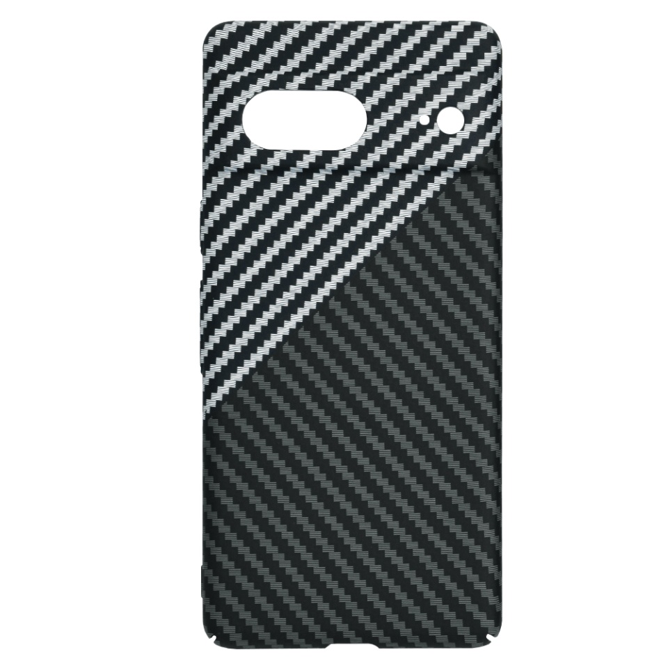 Husa pentru Google Pixel 7, Finisaj Premium cu Textura de Carbon, Design Elegant, SKDR CarbonFlex - Gri - 3 | YEO