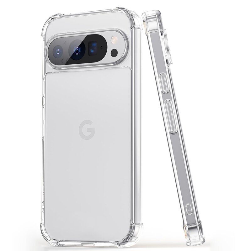 Husa pentru Google Pixel 9 Pro din silicon slim, anti soc, Skyddar Shock - Transparenta