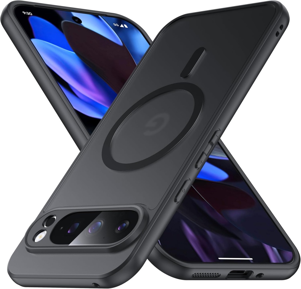 Husa pentru Google Pixel 9 Pro XL, ce Absoarbe Cele mai Aspre Socuri, Skyddar Frosted - Negru - 1 | YEO