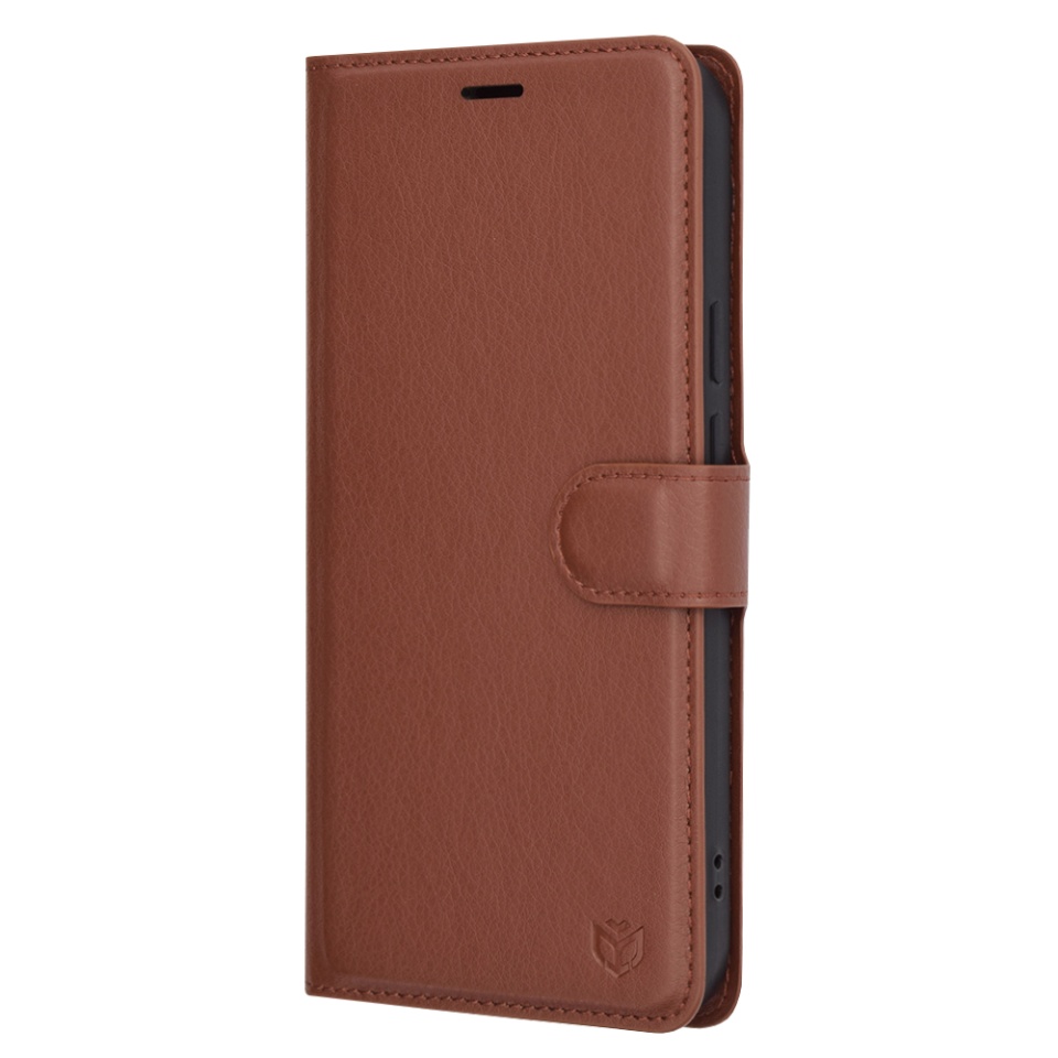 Husa pentru Google Pixel 9 Pro XL, SKYDDAR INNOVATION, Leather Folio tip Carte, cu Portofel Interior, Finisaje Premium, set cu sticker, Maro - 3 | YEO