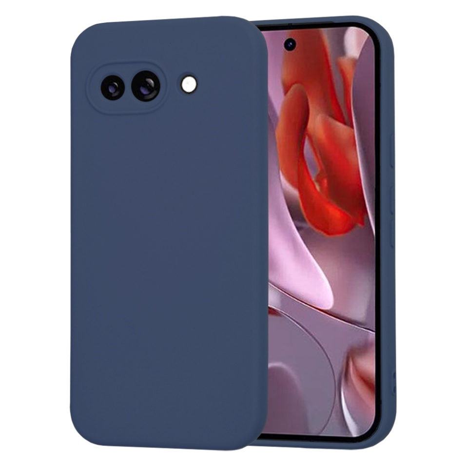 Husa pentru Google Pixel 9a din Silicon Catifelat, Protectie Premium, Skyddar SoftElegance - Bleumarin