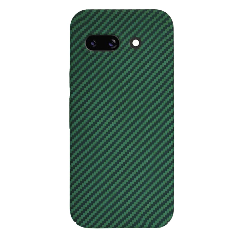 Husa pentru Google Pixel 9a, Finisaj Premium cu Textura de Carbon, Design Elegant, SKDR CarbonFlex - Verde - 2 | YEO