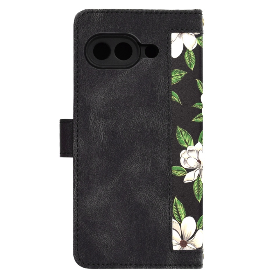 Husa pentru Google Pixel 9a, SKYDDAR INNOVATION, Flipcraft din Piele Ecologică, Stand Integrat, Buzunare pentru Carduri, set cu sticker, Negru - 3 | YEO