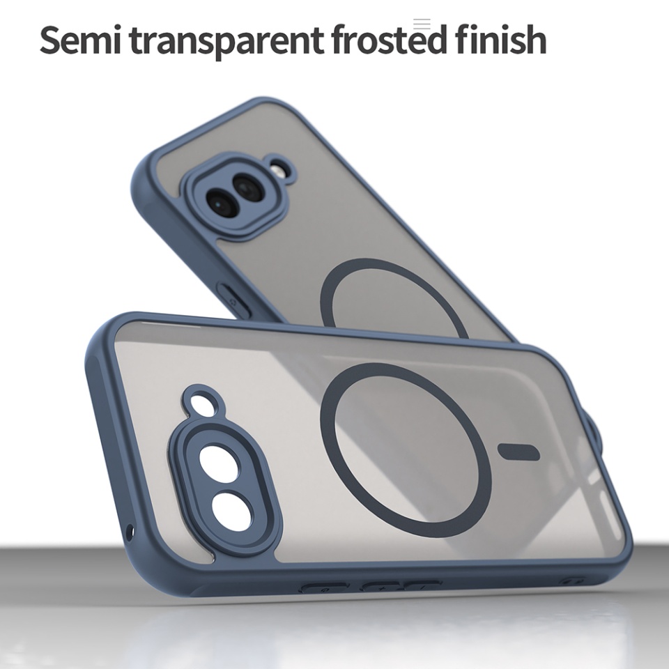 Husa pentru Google Pixel 9a, SKYDDAR INNOVATION, HaloFrost MagSafe II, Antisoc, set cu sticker, Bleumarin - 2 | YEO