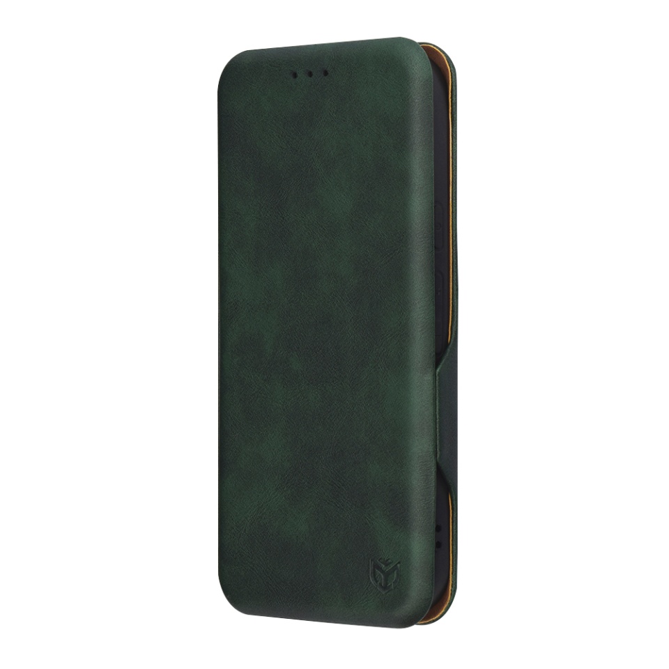 Husa pentru Google Pixel 9a, SKYDDAR INNOVATION, Safe Wallet tip carte din Piele Ecologica, Suport Carduri, Inchidere Magnetica, Verde, set cu sticker - 3 | YEO